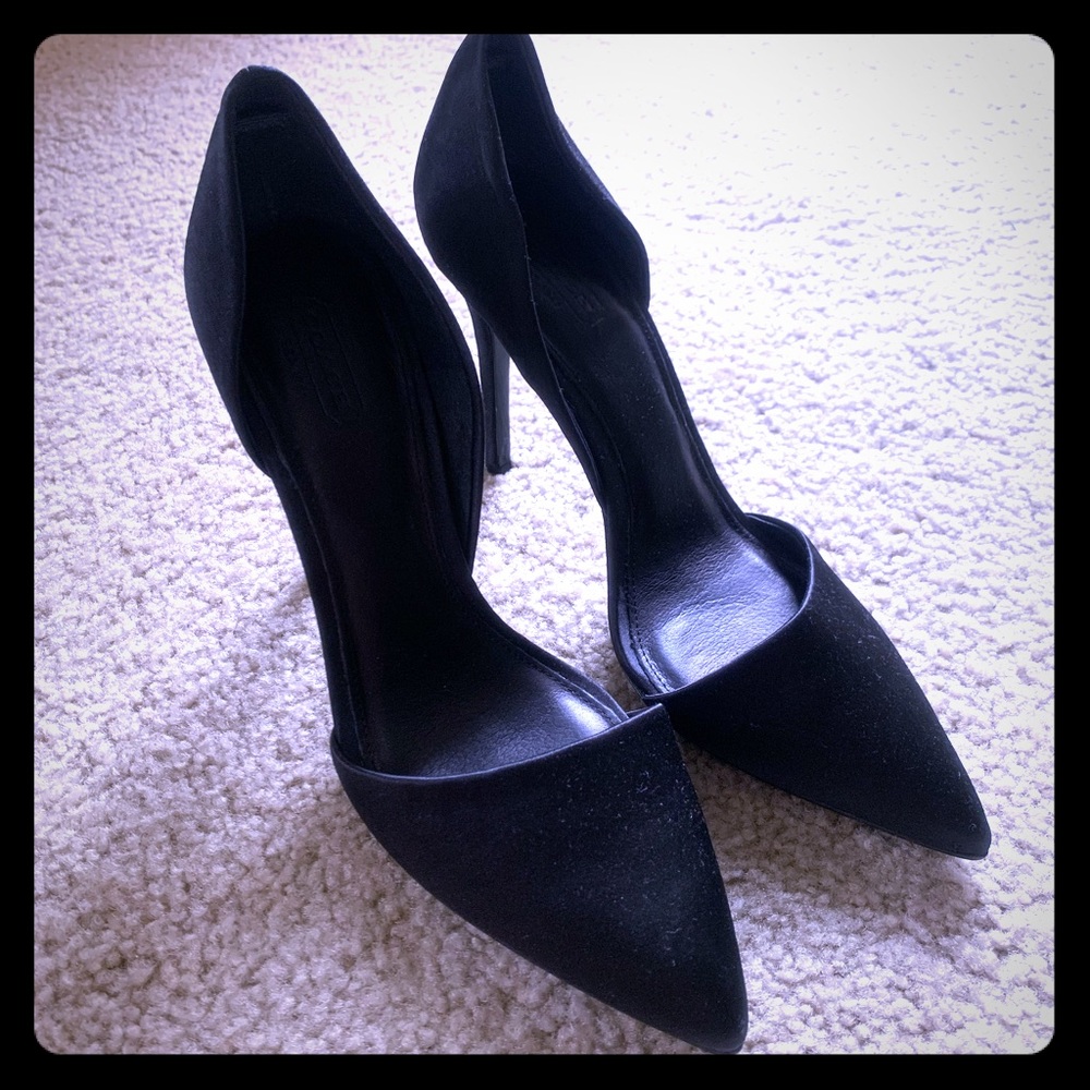 Coach Black Point-toe Heels
